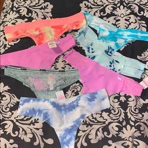 Bundle of 7 Pink Victoria Secret thongs